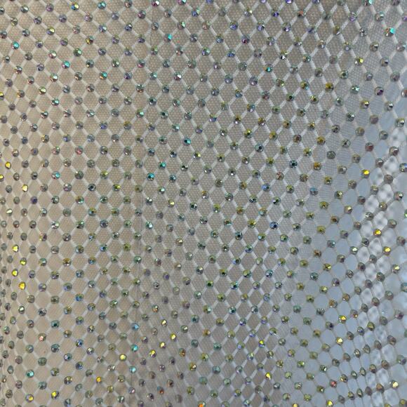 NWT WeWoreWhat X Revolve Crystal Mesh Cami Womens Size Medium Club Rave Glitter - Picture 4 of 8